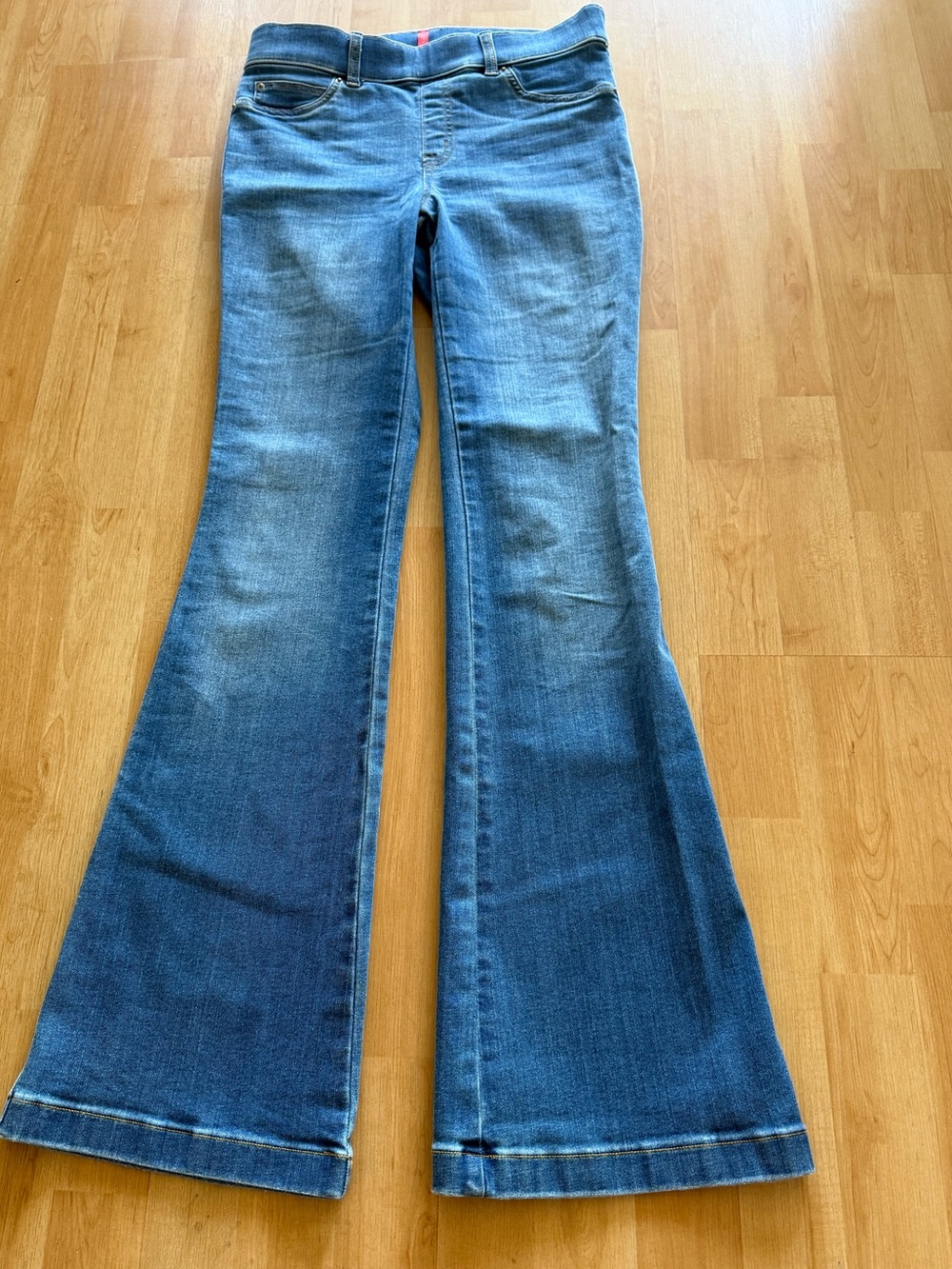 SPANX Blue High-Rise Flare Jeans S $90